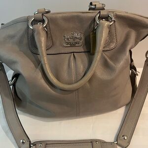 Coach Gray Leather Shoulder Bag